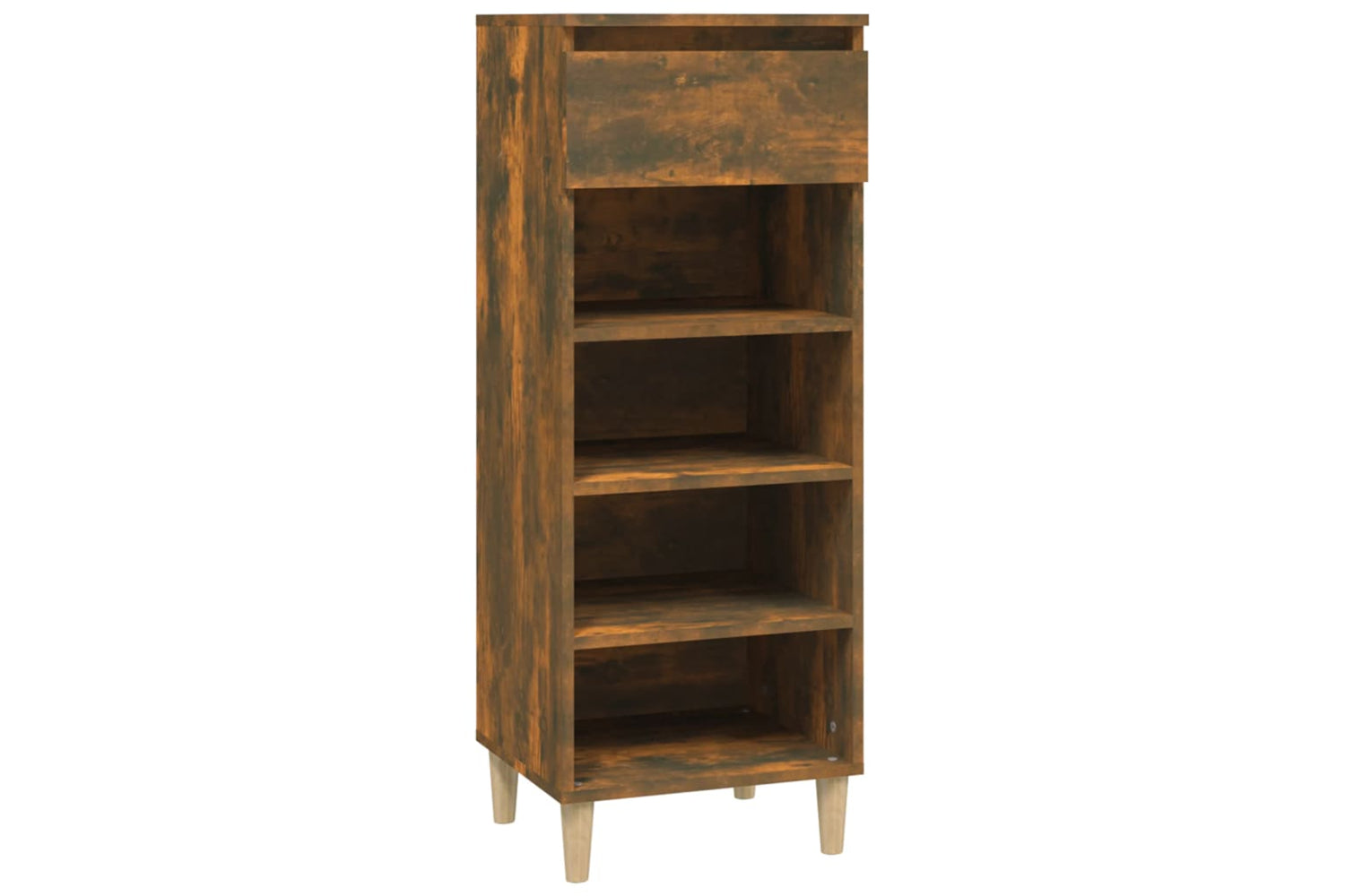 vidaXL 819777 Shoe Cabinet Smoked Oak 40x36x105cm Engineered Wood