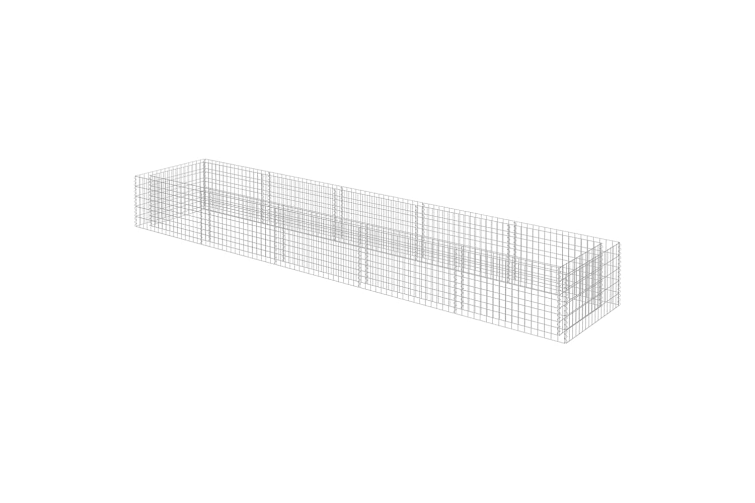 vidaXL 143553 Gabion Raised Bed Galvanised Steel 450x90x50cm