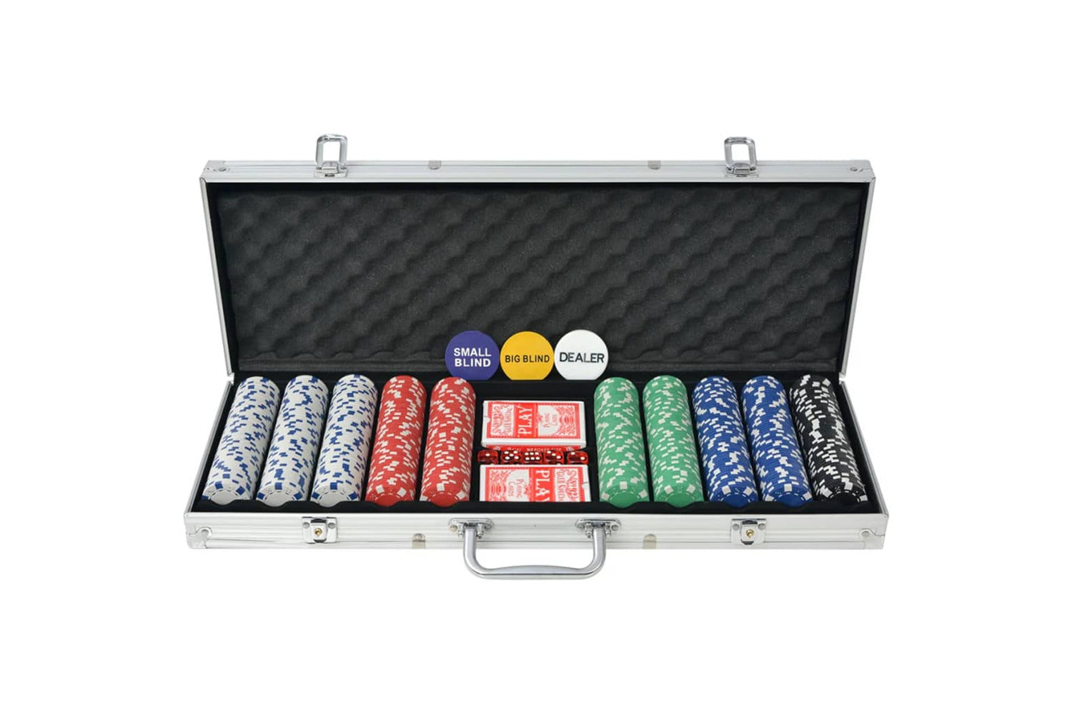 Vidaxl 80182 Poker Set With 500 Chips Aluminium-2