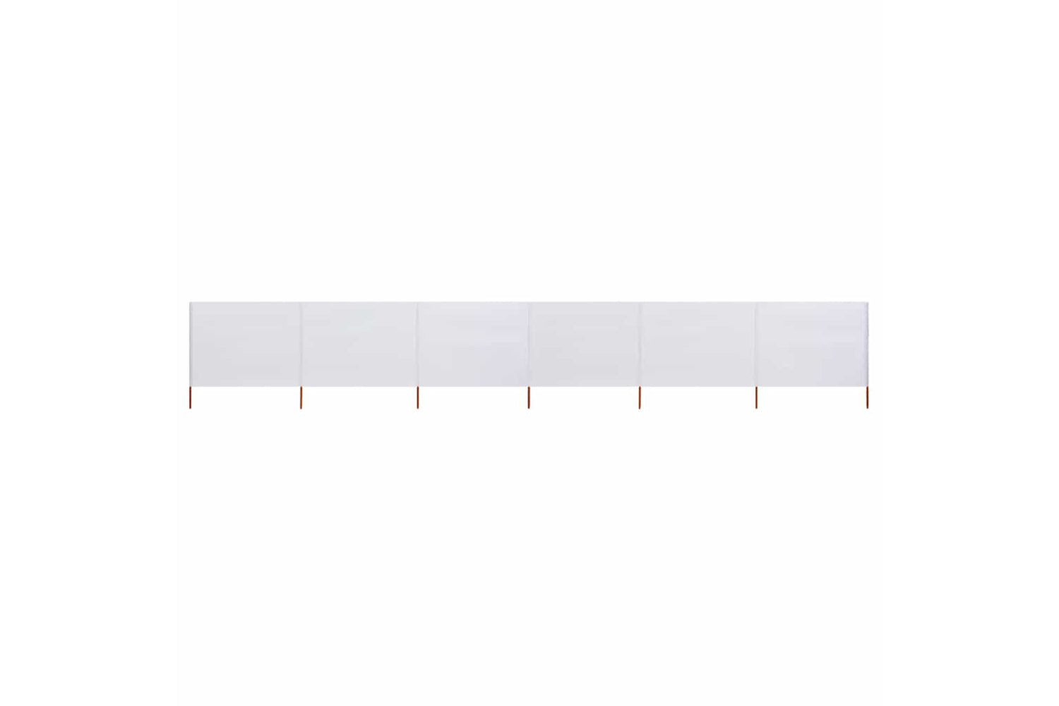 vidaXL 47174 6-panel Wind Screen Fabric 800x120cm Sand White