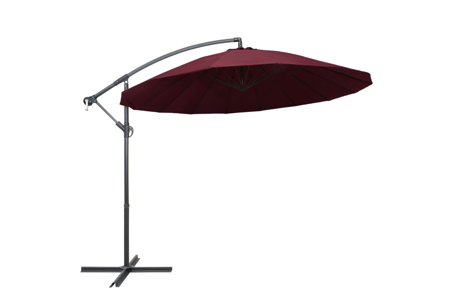 Vidaxl 47224 Hanging Parasol Burgundy 3 M Aluminium Pole