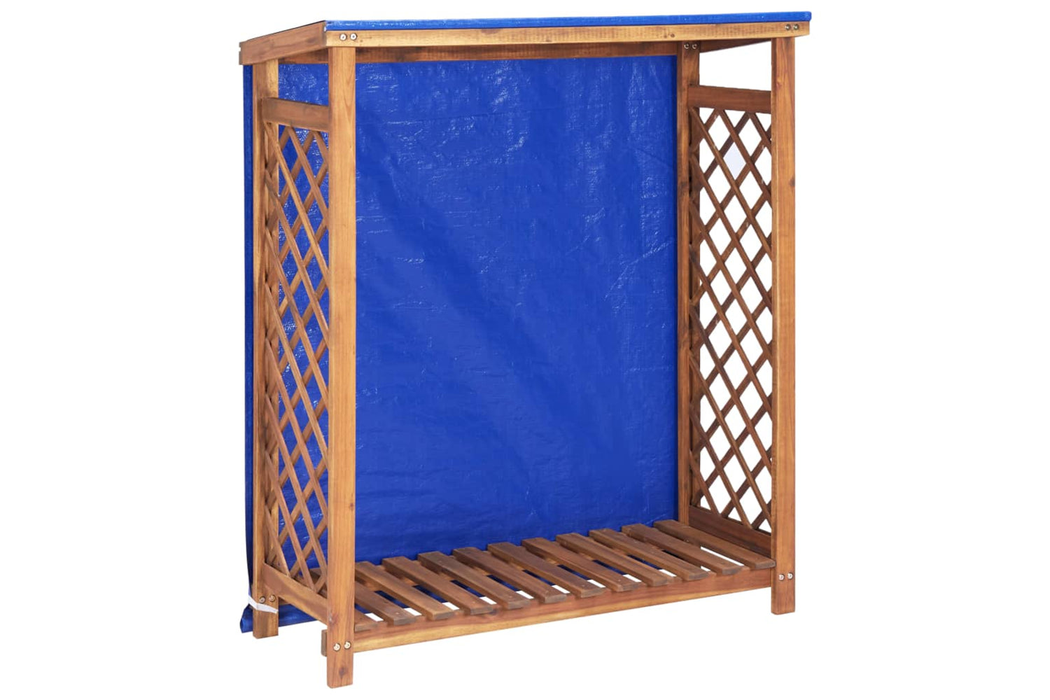 vidaXL 46566 Firewood Storage Shed 105x38x115cm Solid Acacia Wood