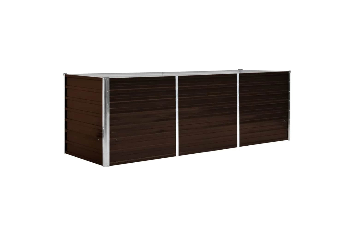 vidaXL 45713 Garden Raised Bed Brown 240x80x77cm Galvanised Steel