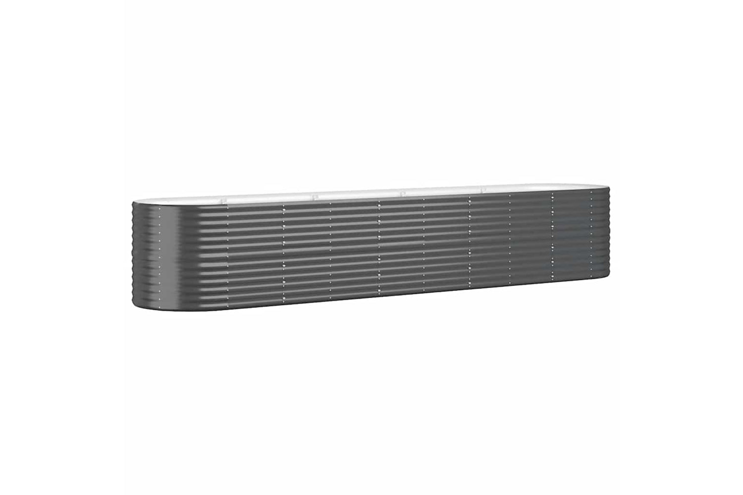 vidaXL 318966 Garden Raised Bed Powder-coated Steel 368x80x68cm Anthracite