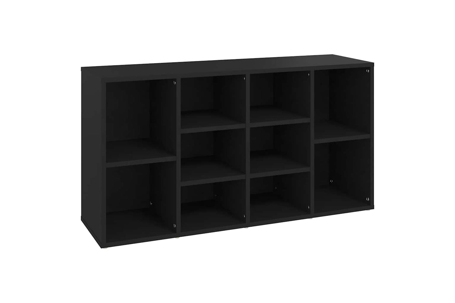 vidaXL 803291 Shoe Bench Black 103x30x54.5cm Engineered Wood