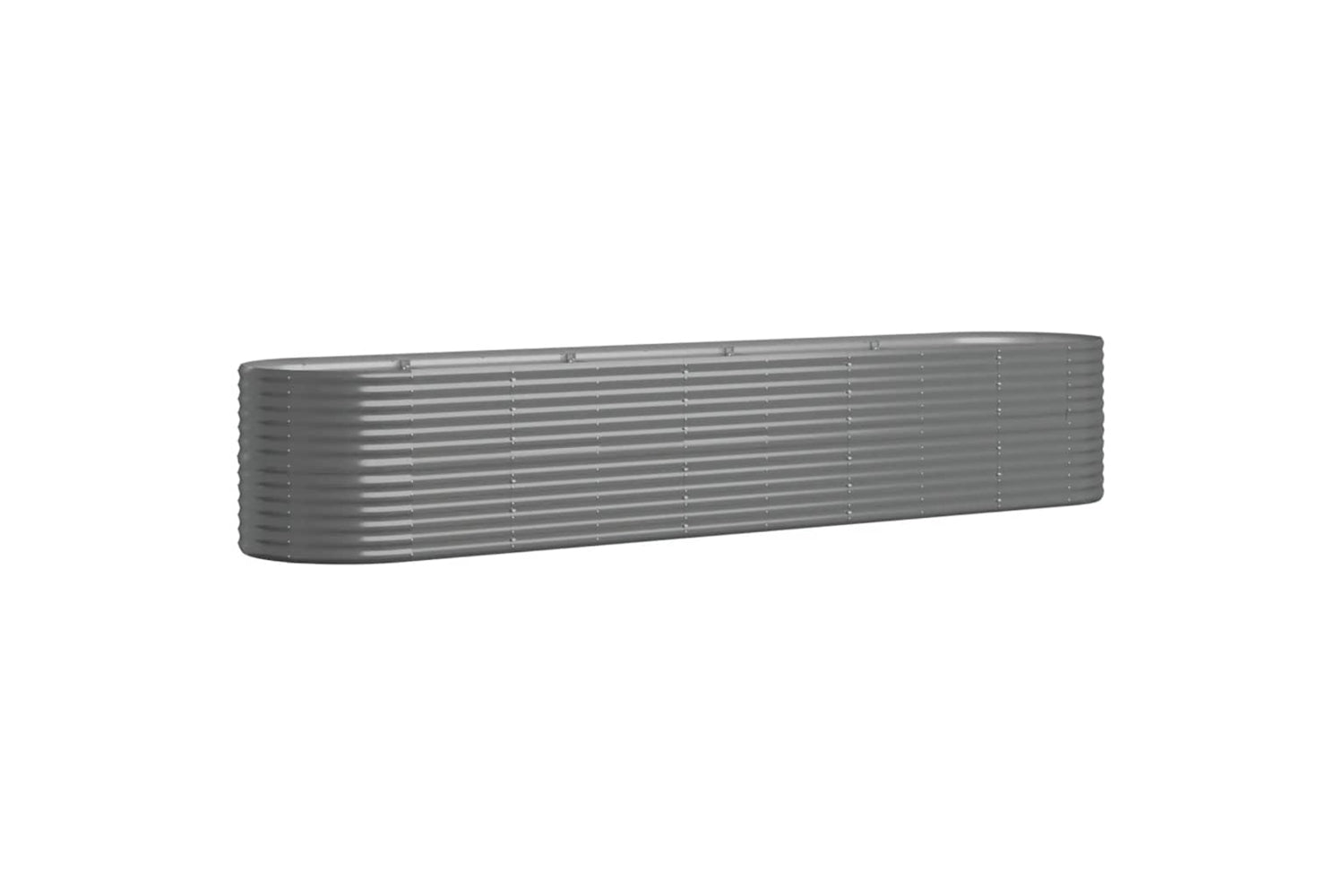 vidaXL 318964 Garden Raised Bed Powder-coated Steel 368x80x68cm Grey