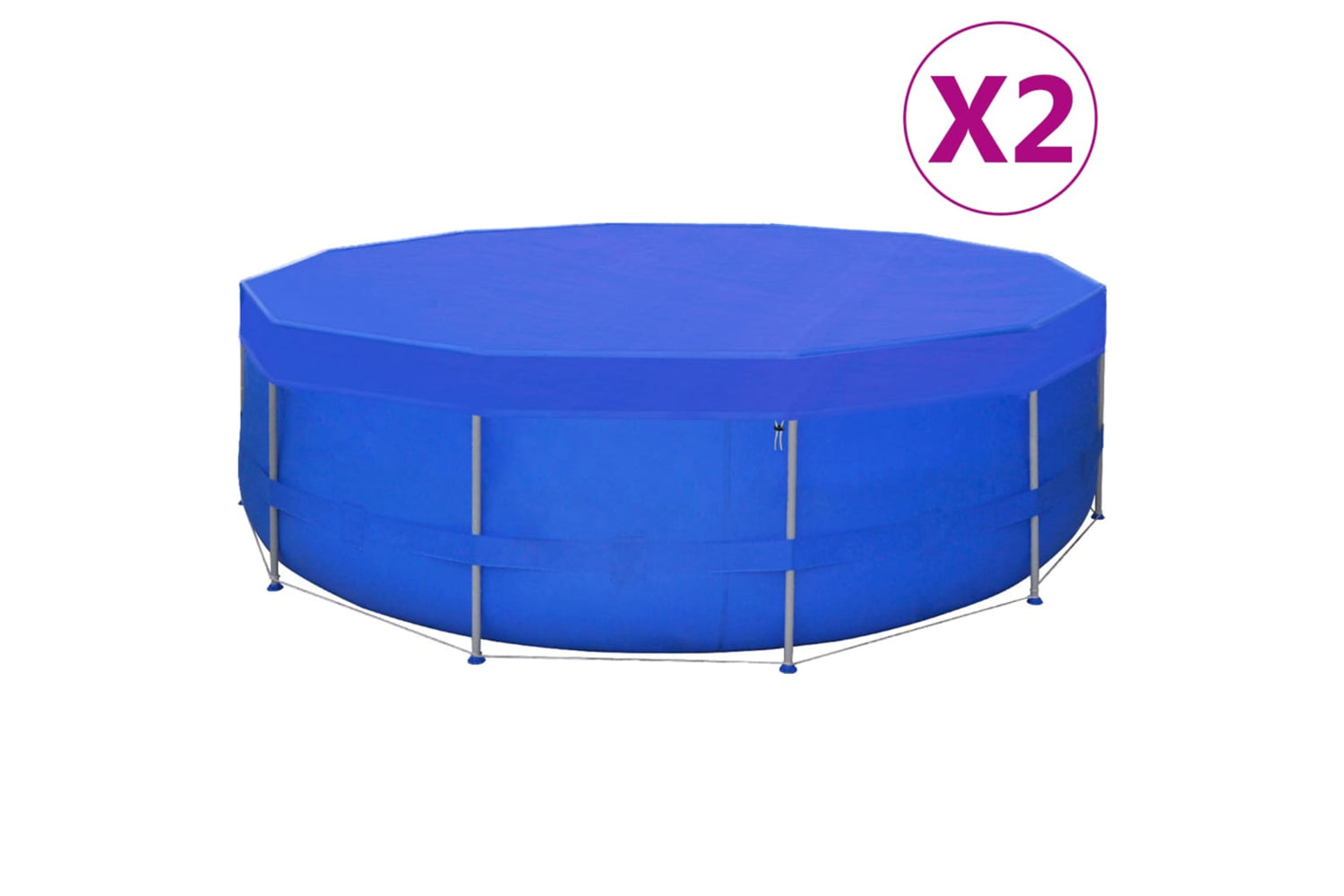 vidaXL 3082802 Pool Covers 2 Pcs Pe Round 540cm 90 G/mÂ²