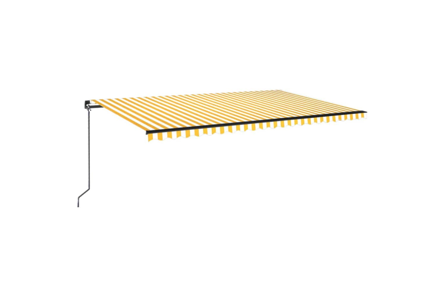 vidaXL 3069218 Manual Retractable Awning 500x350cm Yellow And White