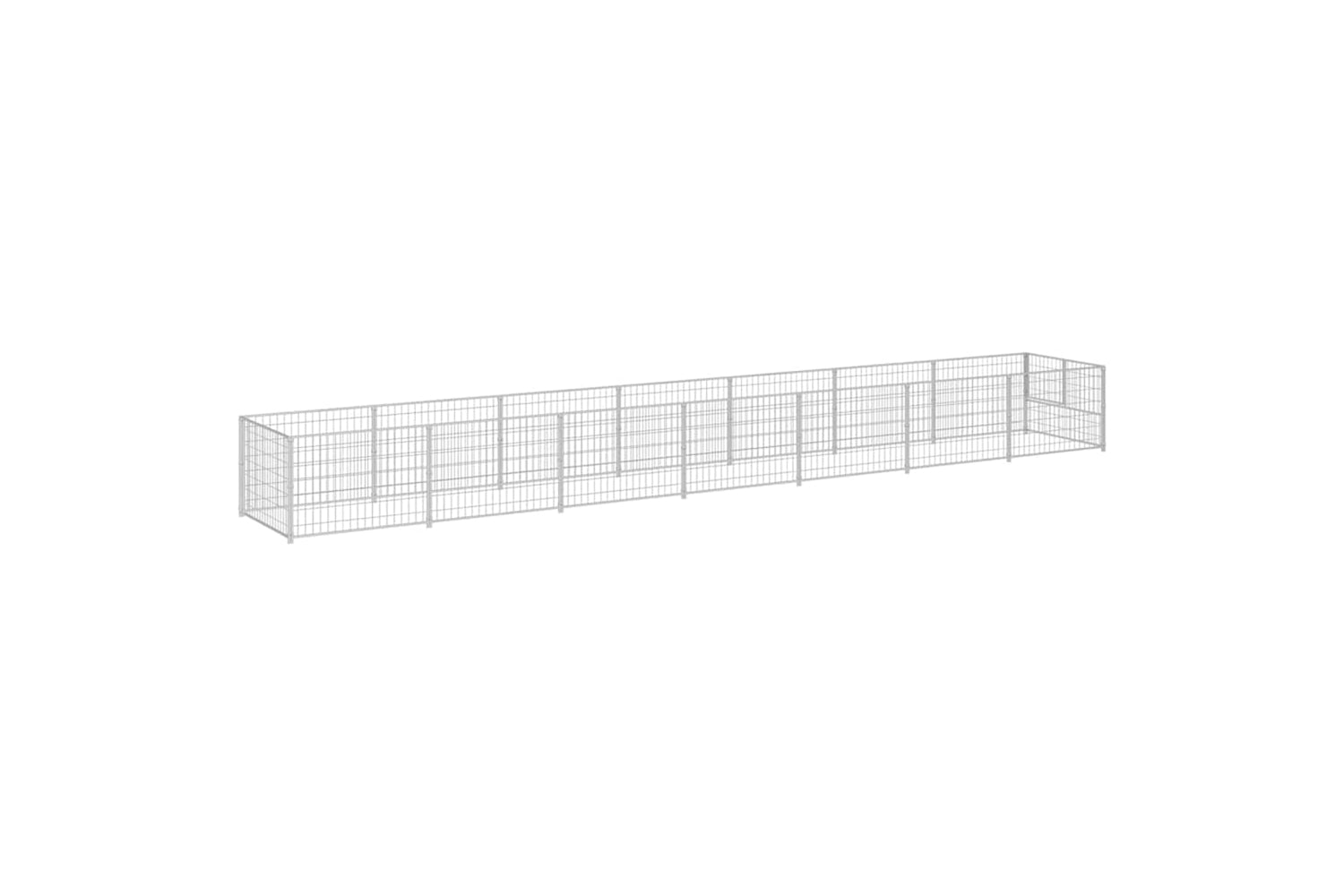 Vidaxl 3082105 Dog Kennel Silver 7 M2 Steel-5