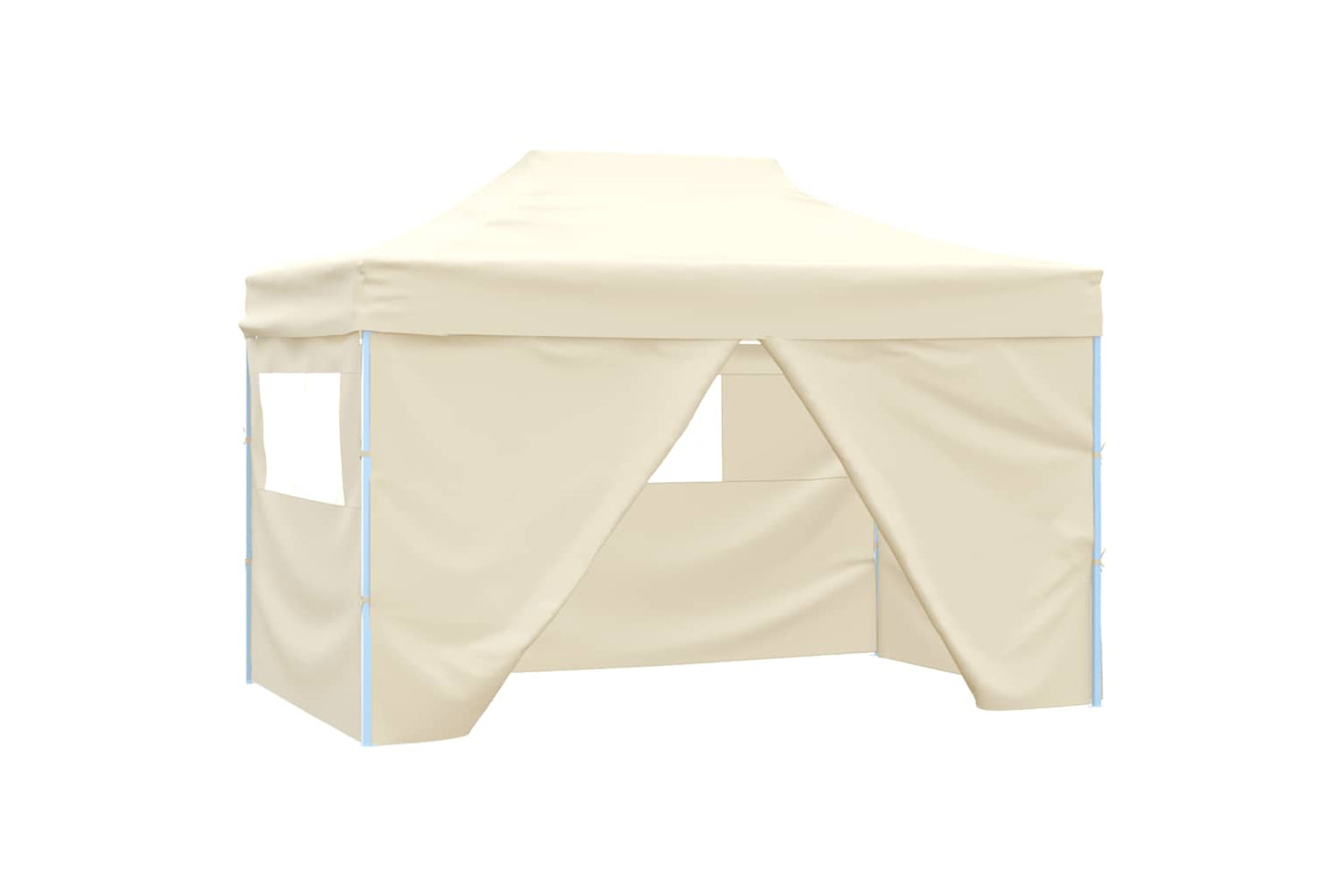 Vidaxl Professional Folding Party Tent With 4 Sidewalls 3x4 M Steel Cream