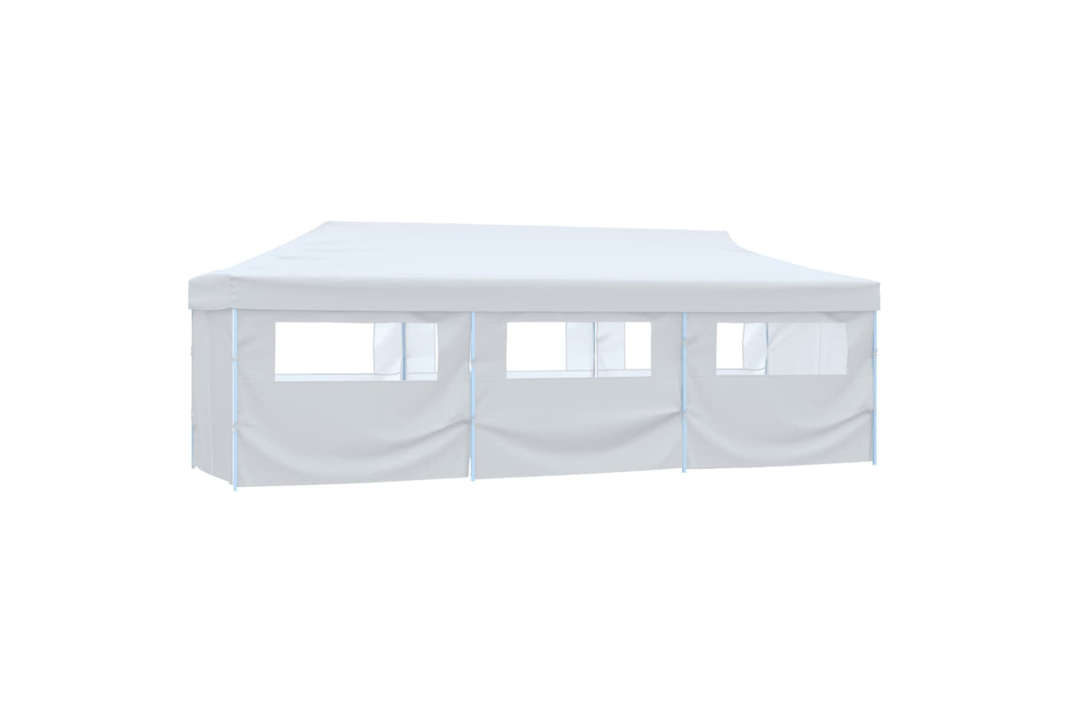 Vidaxl Folding Pop-up Party Tent With 8 Sidewalls 3x9 M White