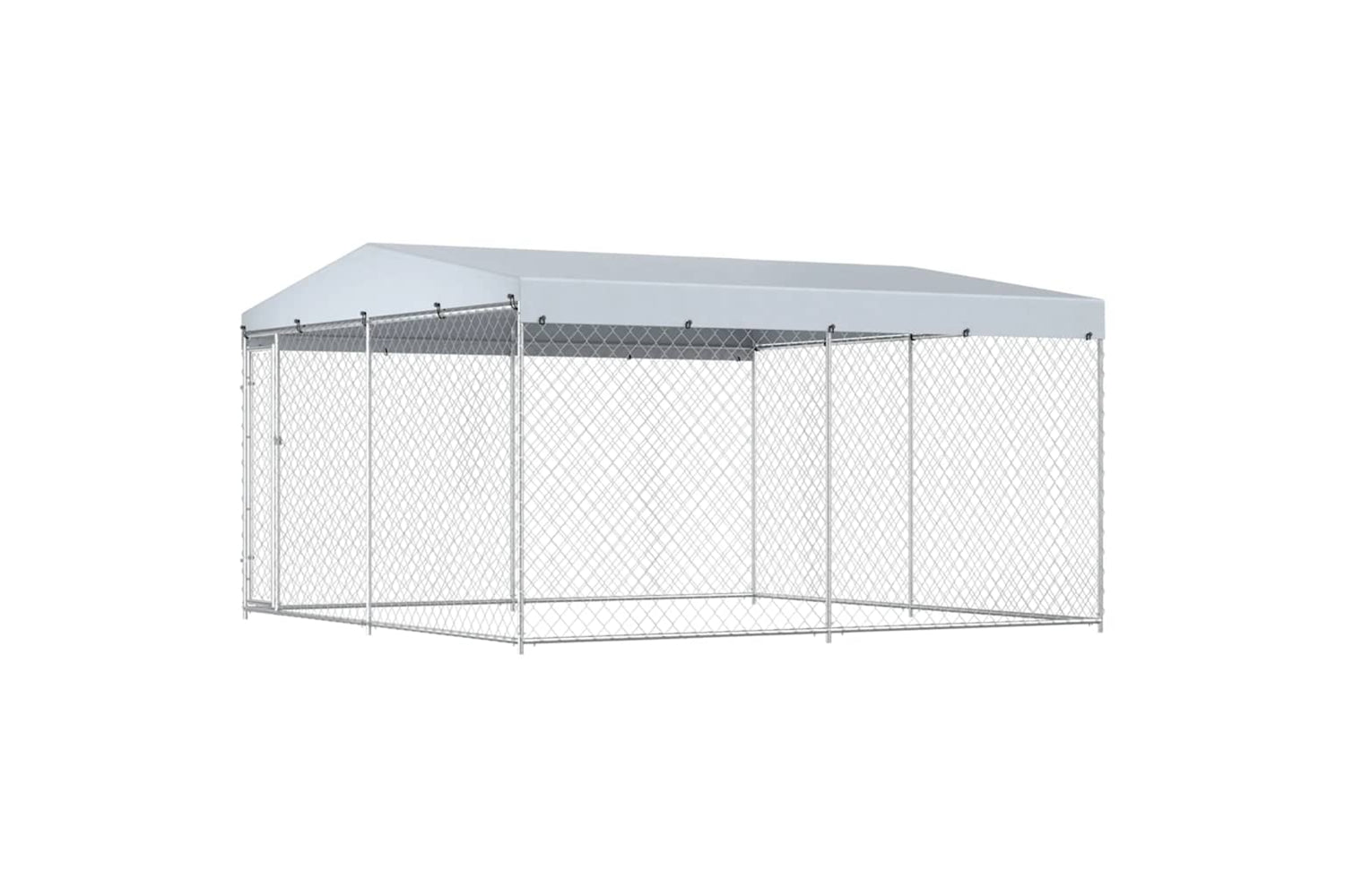 Vidaxl Outdoor Dog Kennel With Roof 382x382x225 Cm