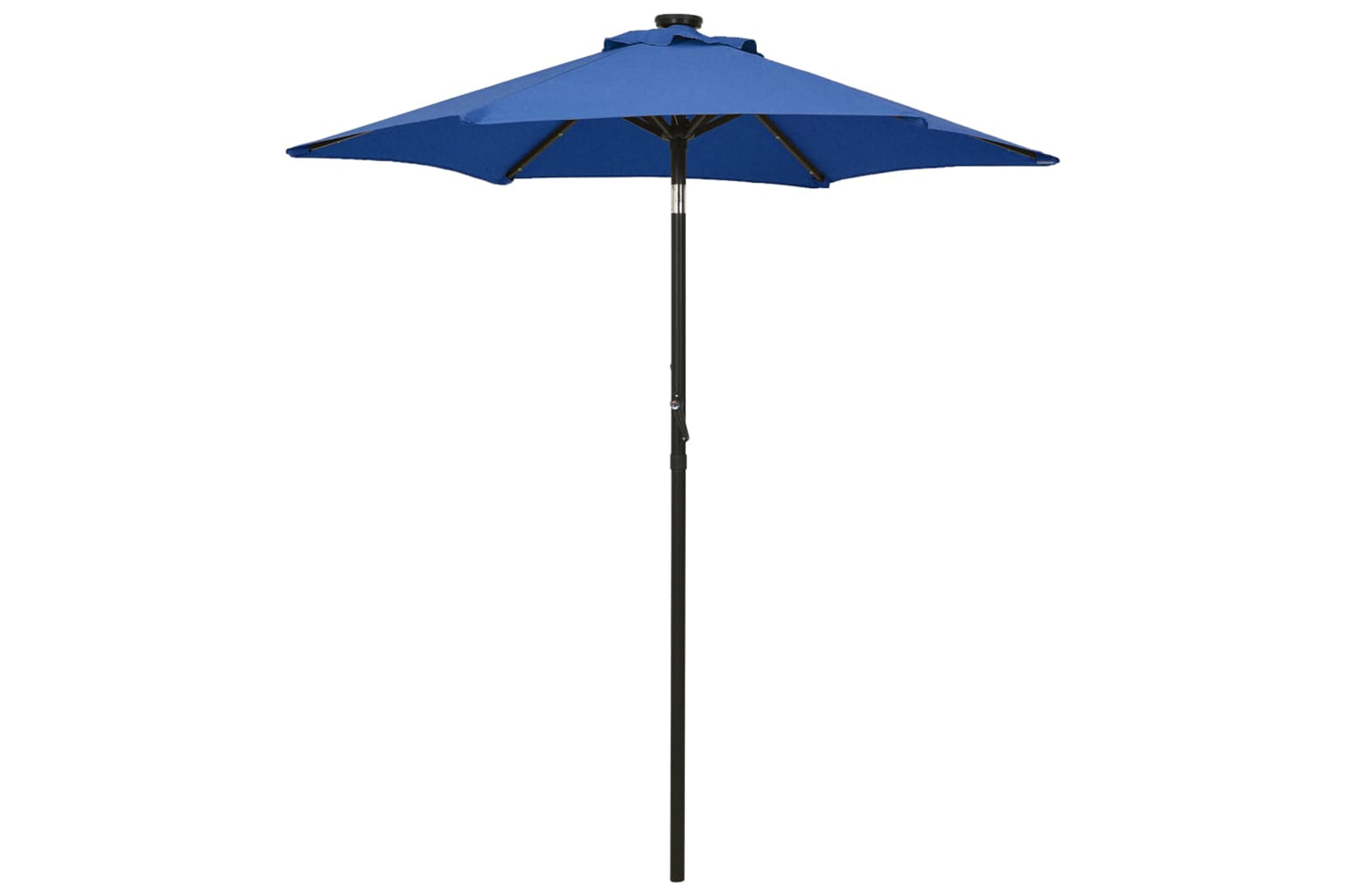 Vidaxl 313564 Parasol With Led Lights Azure Blue 200x211 Cm Aluminium