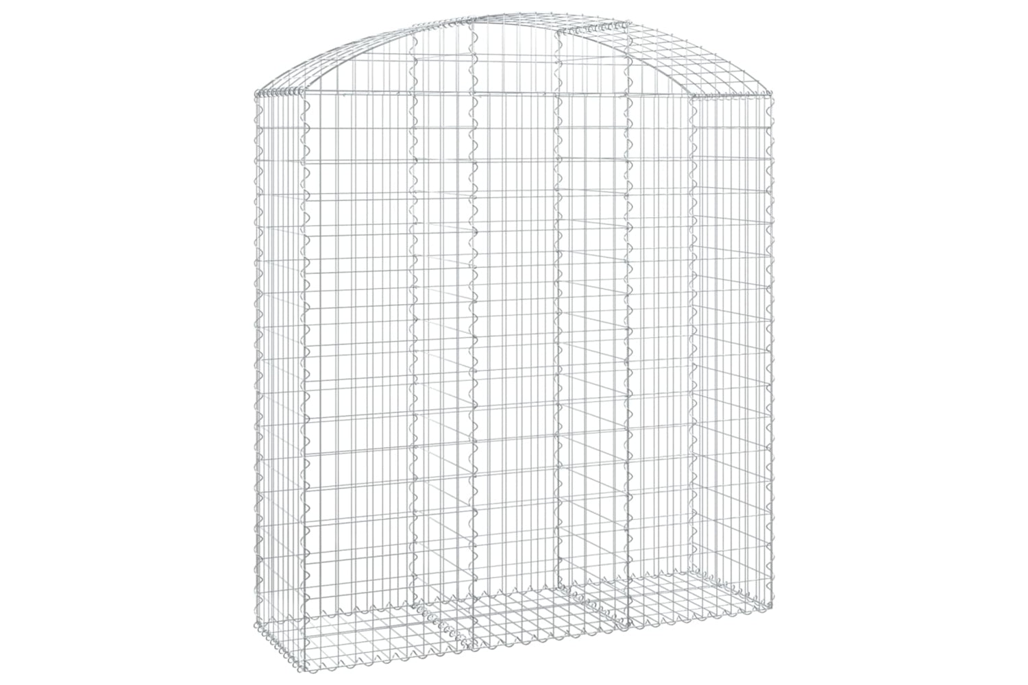 vidaXL 153458 Arched Gabion Basket 150x50x160/180cm Galvanised Iron