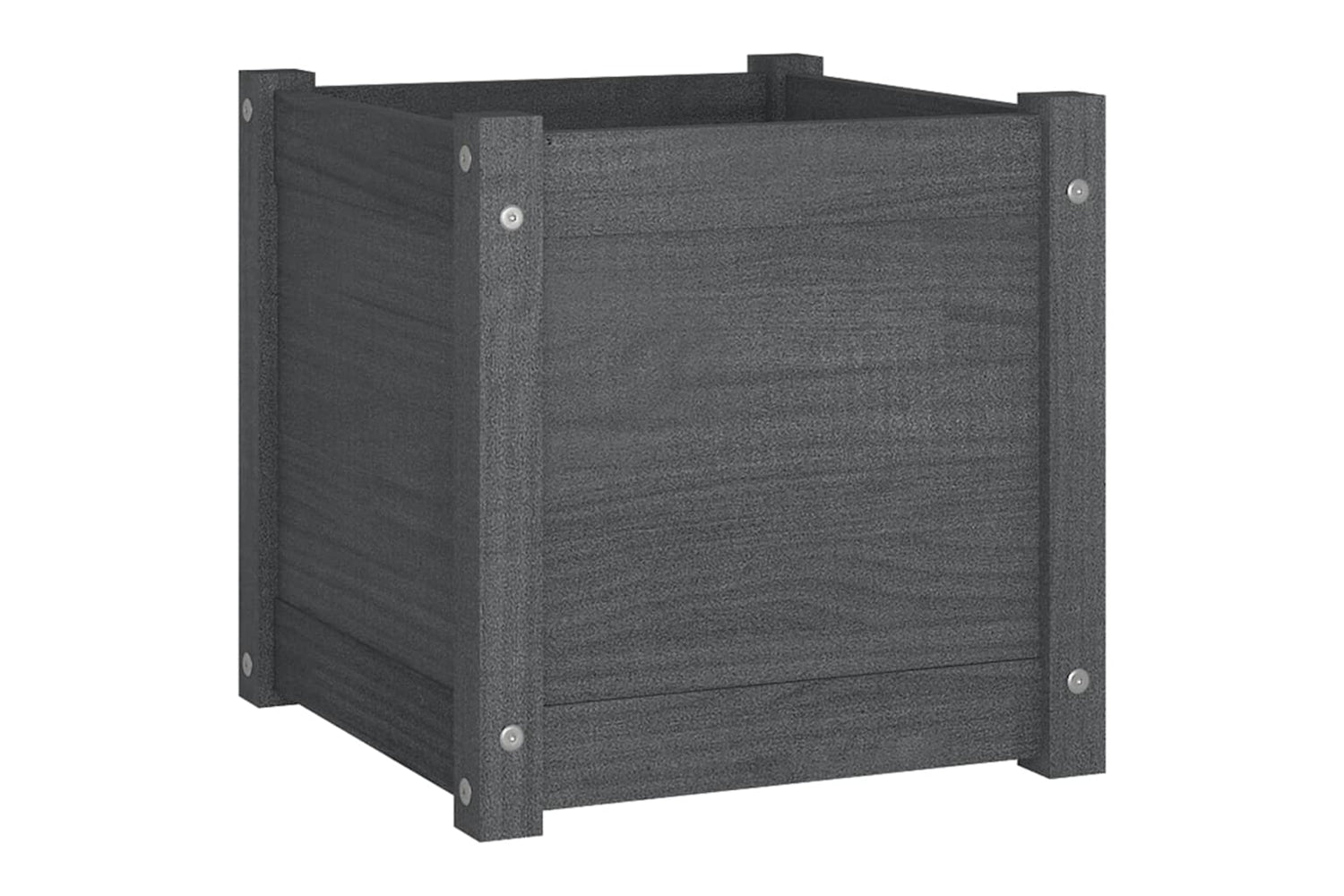 vidaXL 810538 Garden Planter Grey 40x40x40cm Solid Pinewood