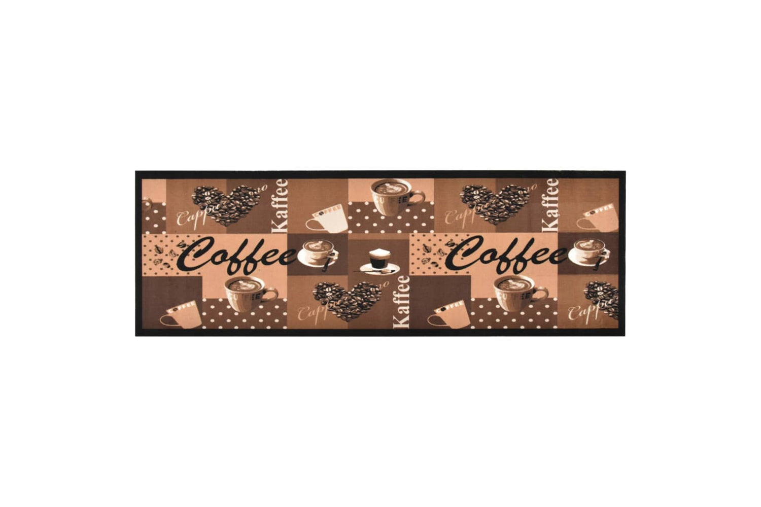 vidaXL 315972 Kitchen Carpet Washable Coffee Brown 60x300cm