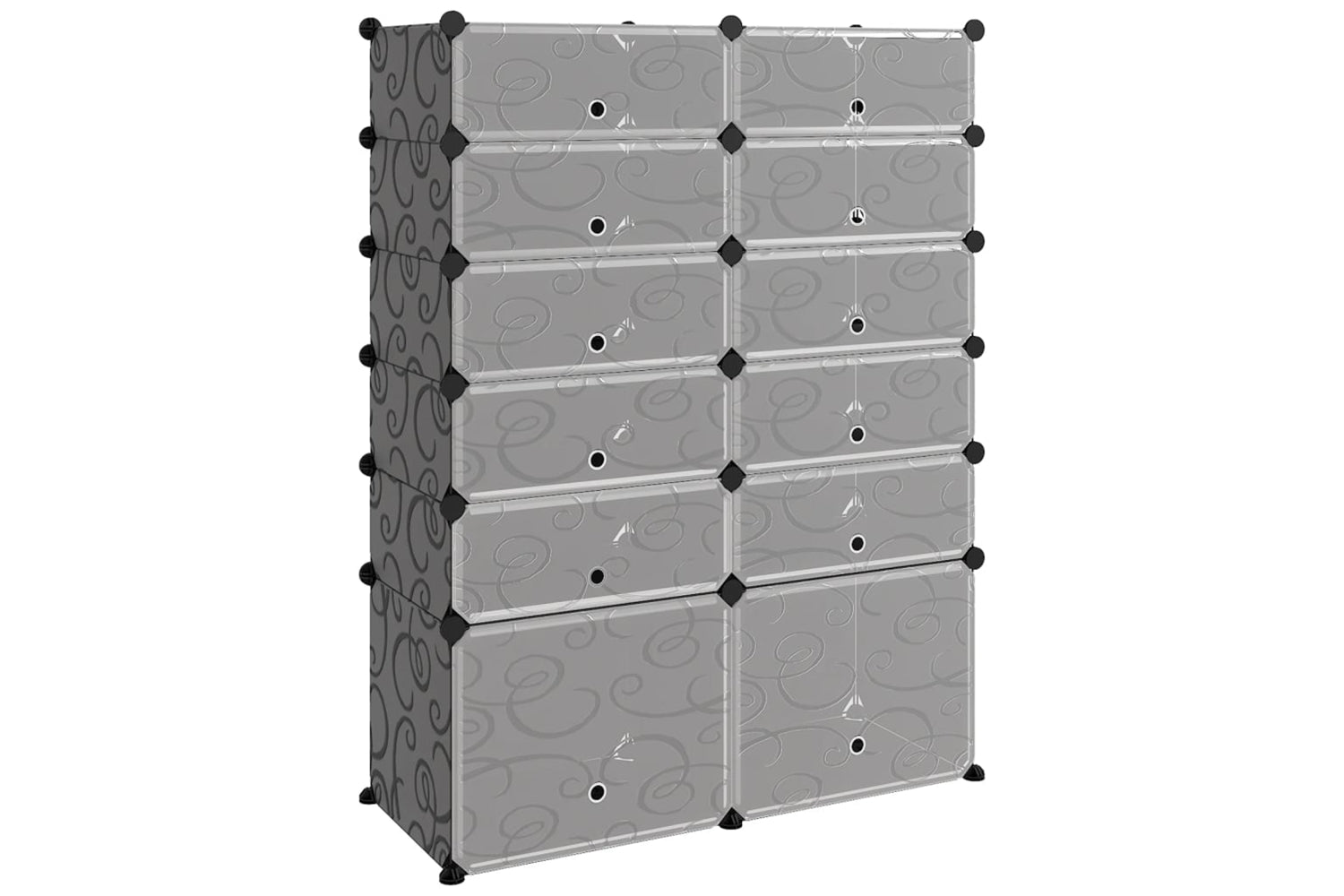 vidaXL 340565 Shoe Rack Black 94x37x125cm Pp