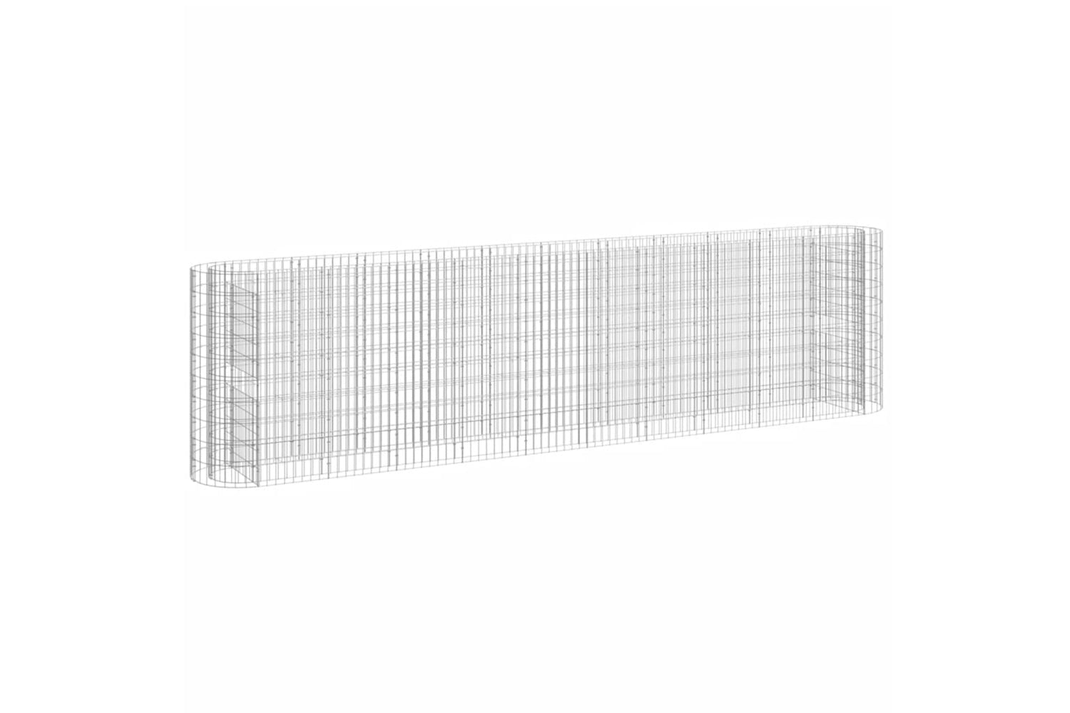 vidaXL 152036 Gabion Raised Bed Galvanised Iron 400x50x100cm