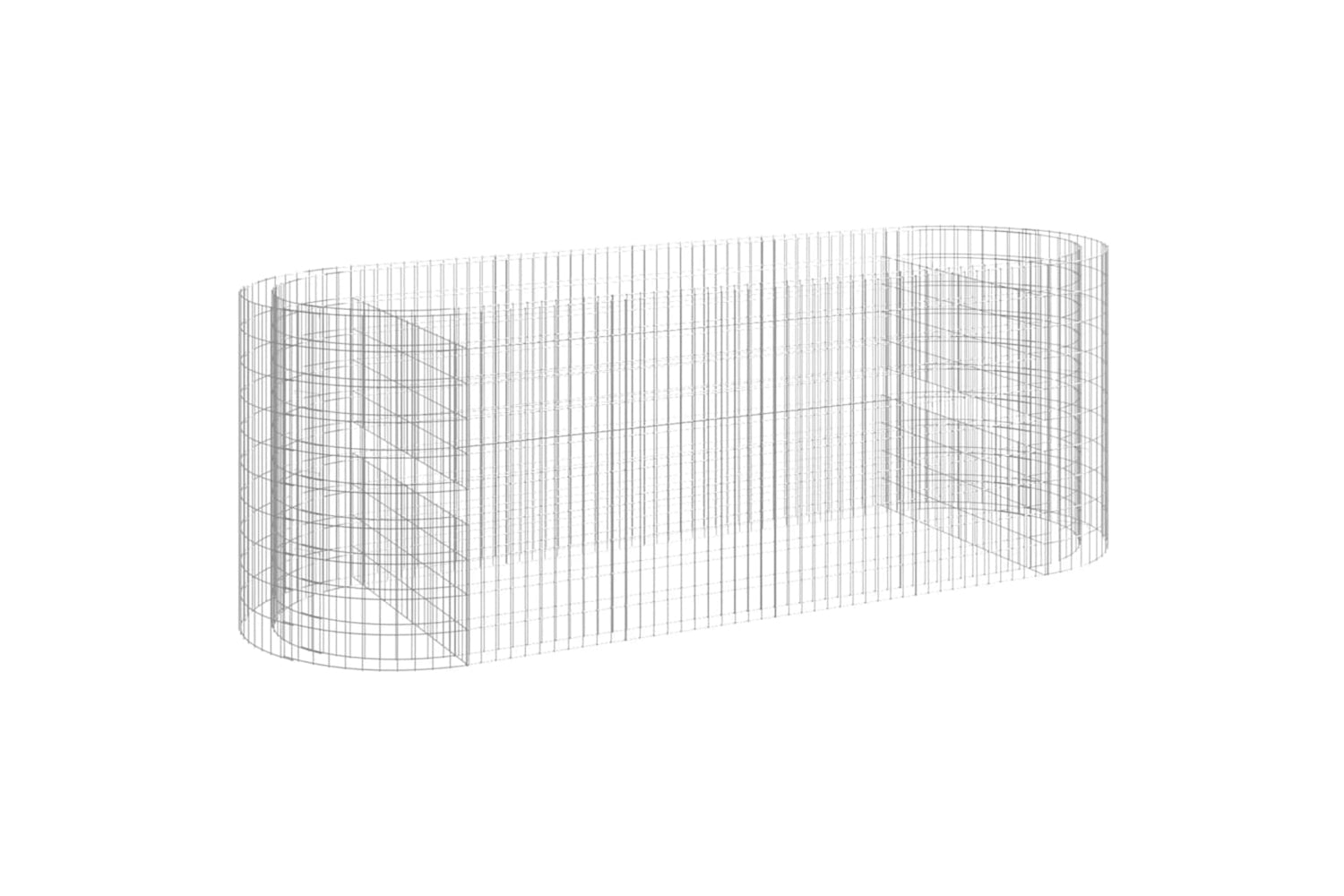 vidaXL 152046 Gabion Raised Bed Galvanised Iron 300x100x100cm
