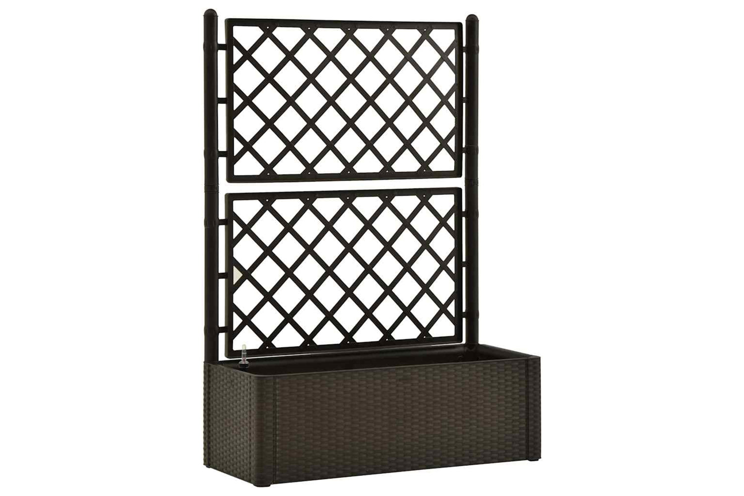Vidaxl 313968 Garden Raised Bed With Trellis And Self Watering System Mocha