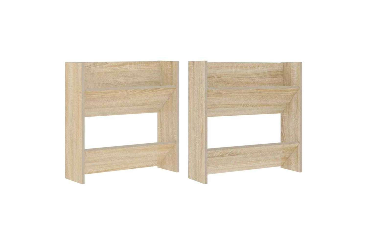 Vidaxl 806724 Wall Shoe Cabinets 2 Pcs Sonoma Oak 60x18x60cm Engineered Wood