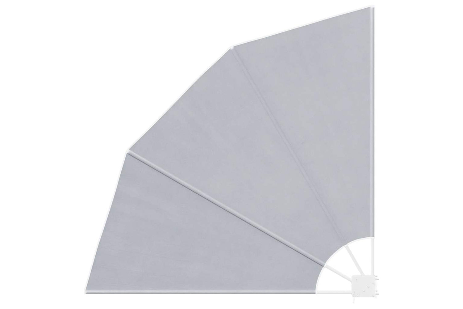 vidaXL 41575 Collapsible Balcony Side Awning Grey 140x140cm