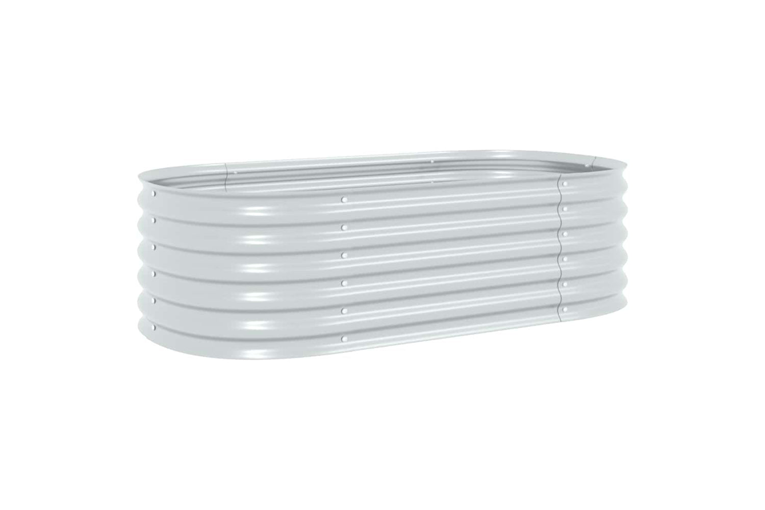 vidaXL Garden Raised Bed 160x80x44cm Galvanised Steel Silver