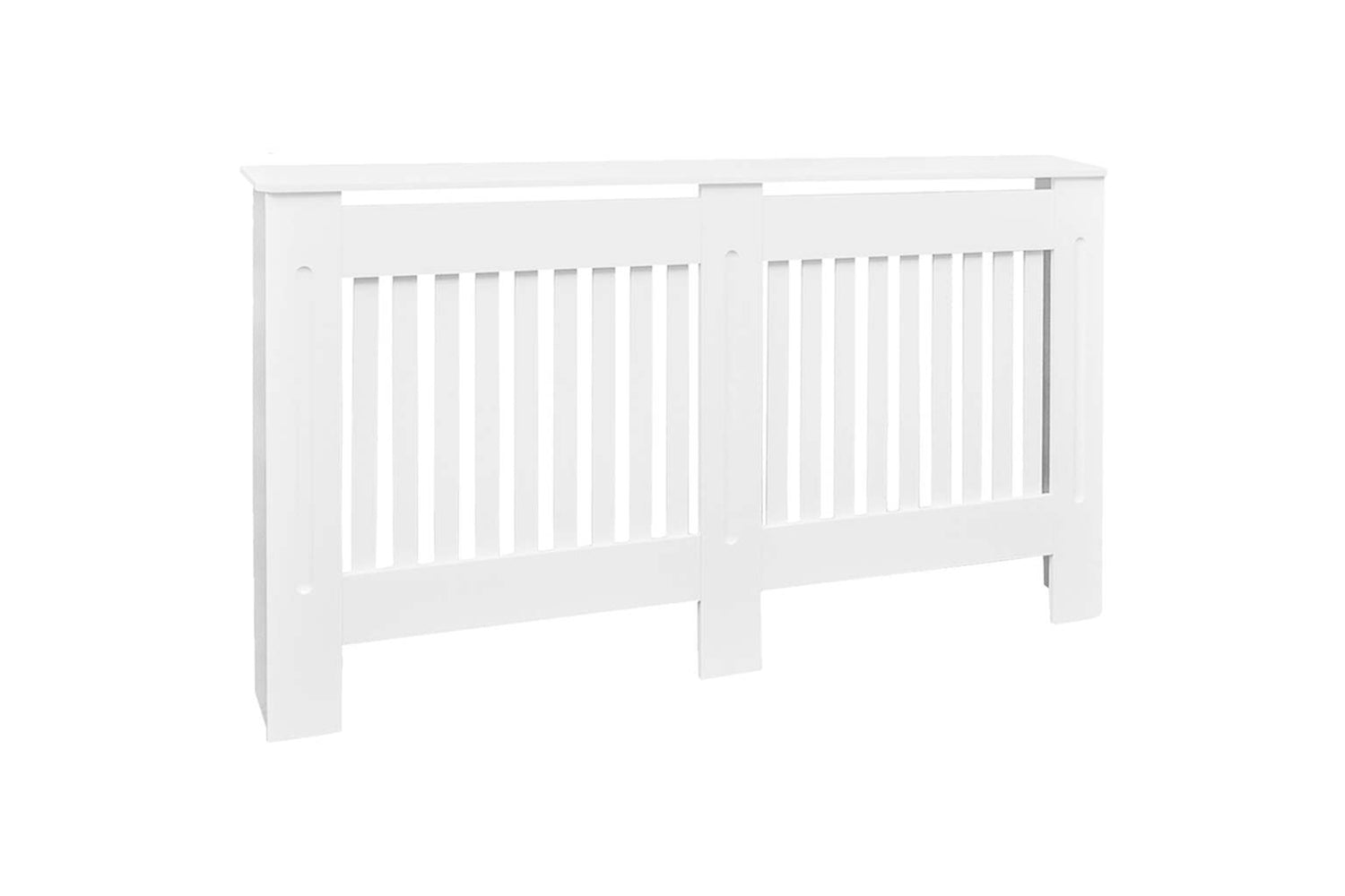 vidaXL White Mdf Radiator Cover Heating Cabinet 152cm