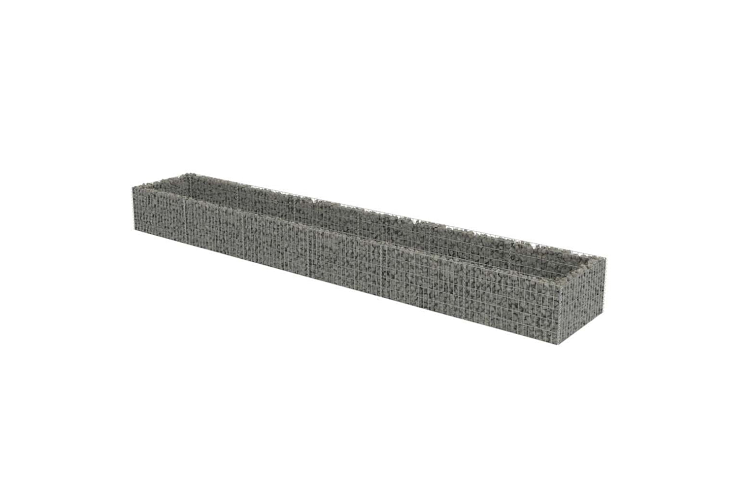 vidaXL 143555 Gabion Raised Bed Galvanised Steel 540x90x50cm