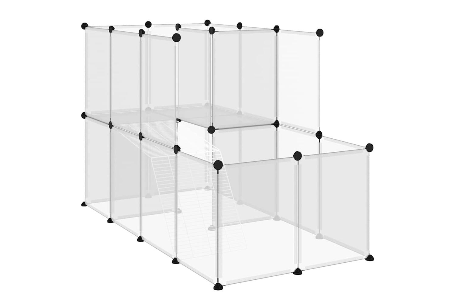 vidaXL 340574 Small Animal Cage Transparent 142x74x93cm Pp And Steel
