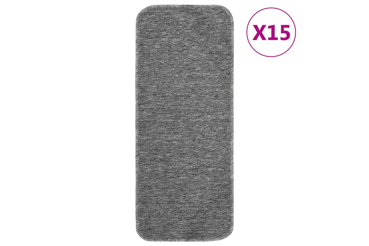 Vidaxl Anti Slip Stair Mats 15 Pcs 60x25 Cm Grey Rectangular