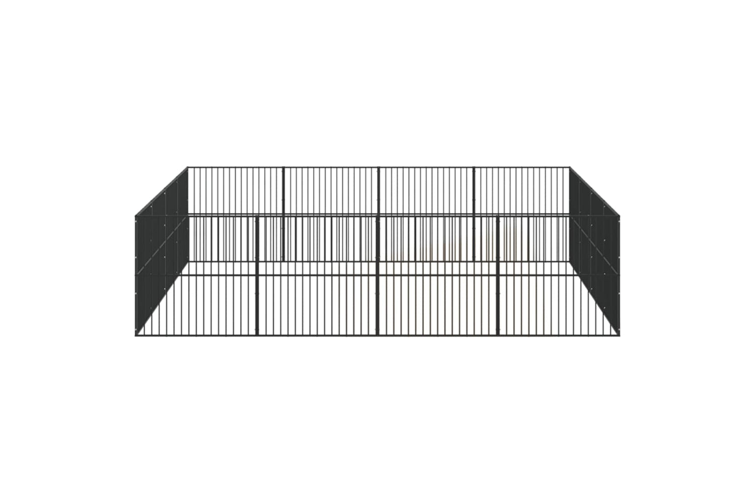 Vidaxl 3209555 Dog Playpen 16 Panels Black Galvanised Steel-4