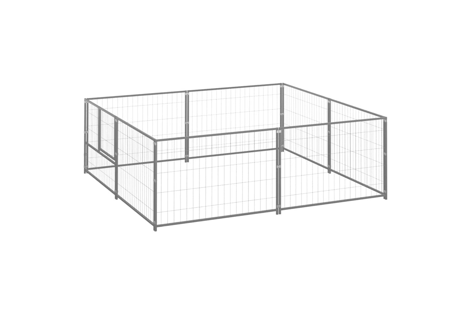 Vidaxl 3082118 Dog Kennel Silver 4 M2 Steel