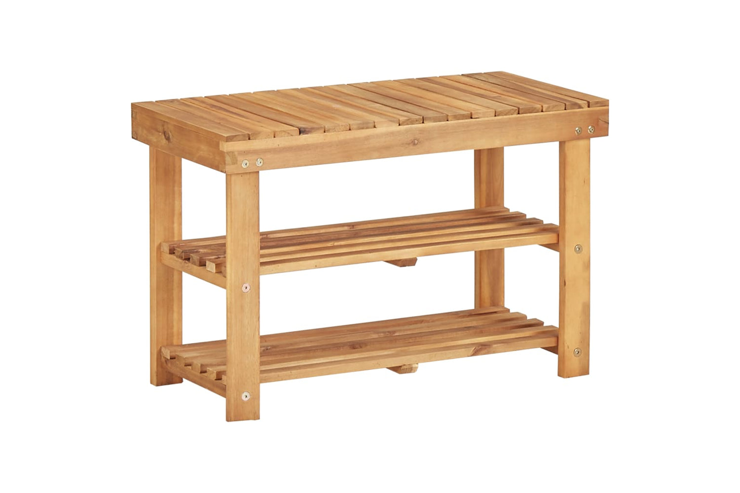 vidaXL 45930 Shoe Rack 70x32x46cm Solid Acacia Wood