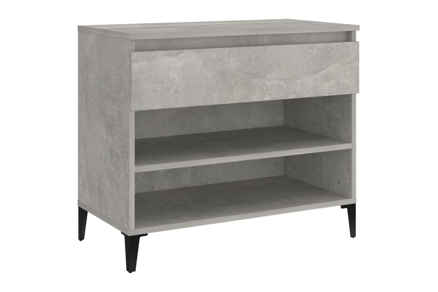 vidaXL 819768 Shoe Cabinet Concrete Grey 70x36x60cm Engineered Wood