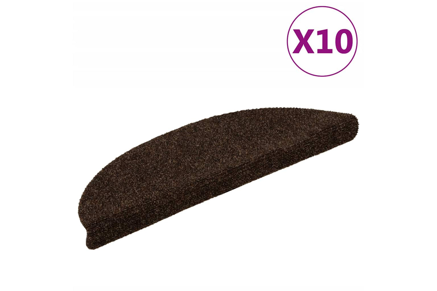 vidaXL 149689 Self-adhesive Stair Mats 10 Pcs Brown 56x17x3cm Needle Punch