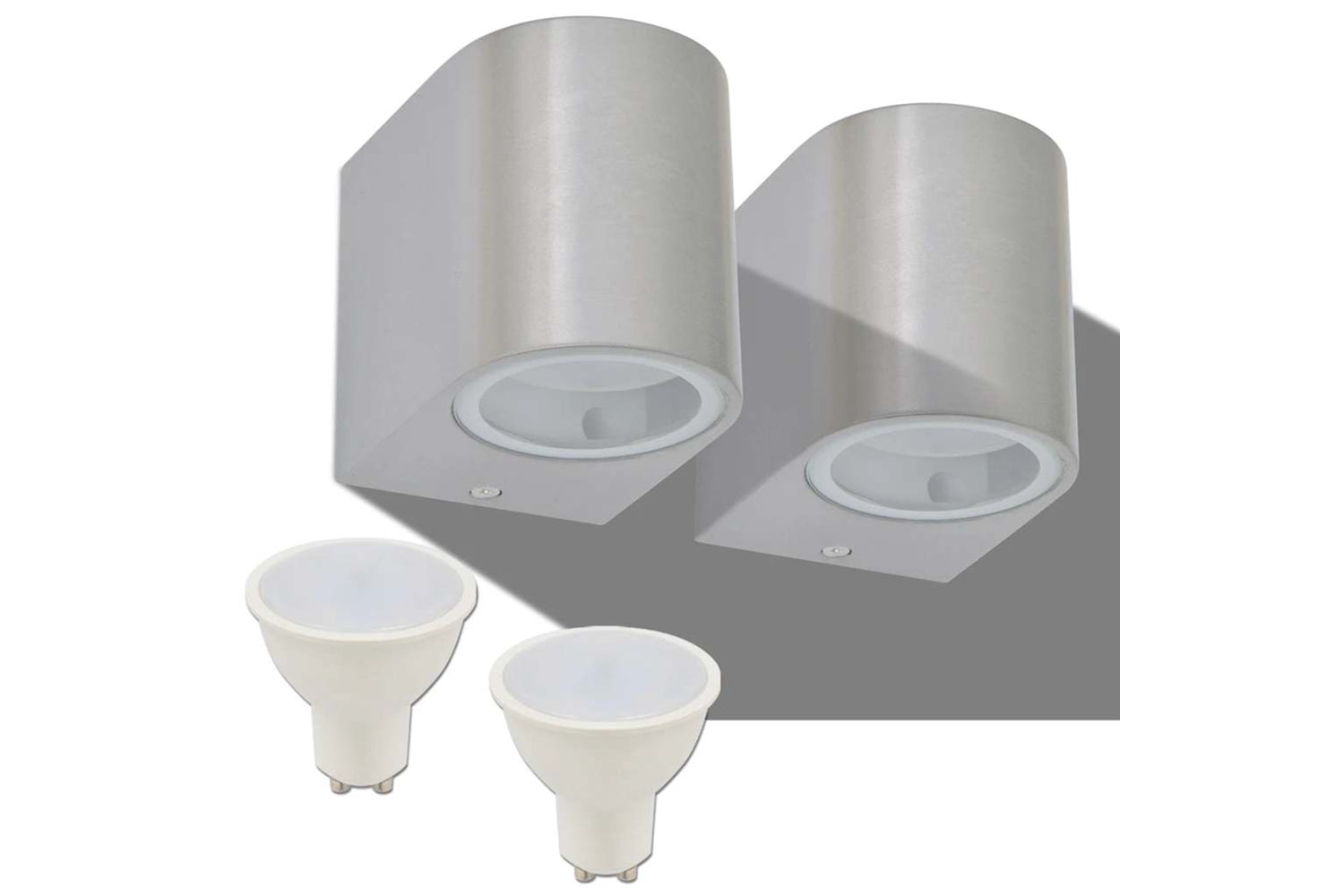 Vidaxl 42410 Outdoor Led Wall Lights 2 Pcs Round Downwards
