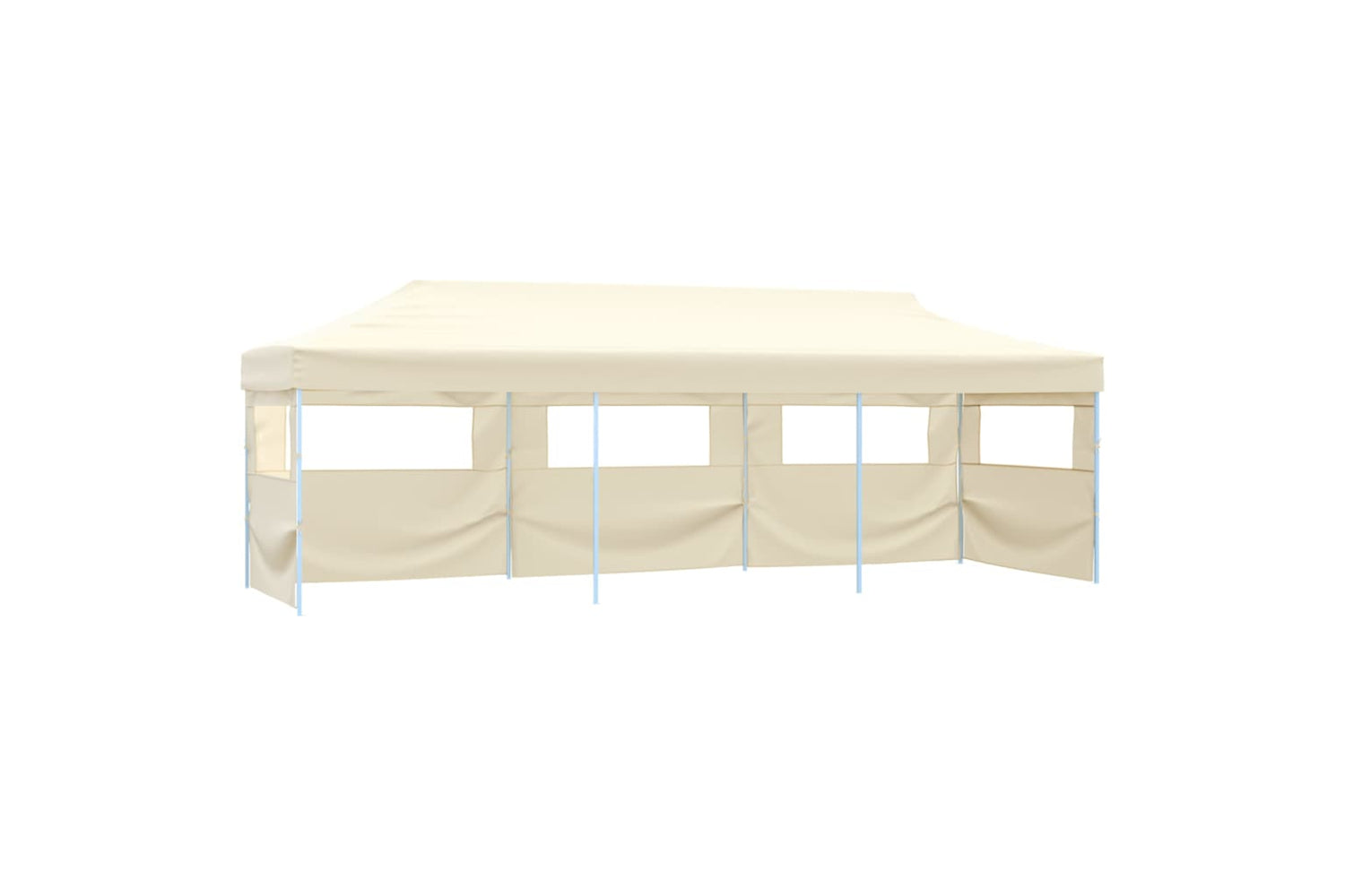 Vidaxl Folding Pop-up Party Tent With 5 Sidewalls 3x9 M Cream