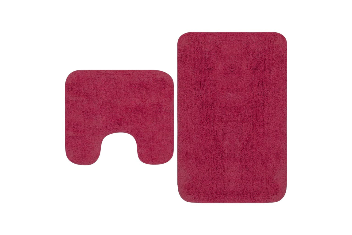 Vidaxl 133234 Bathroom Mat Set 2 Pieces Fabric Fuchsia
