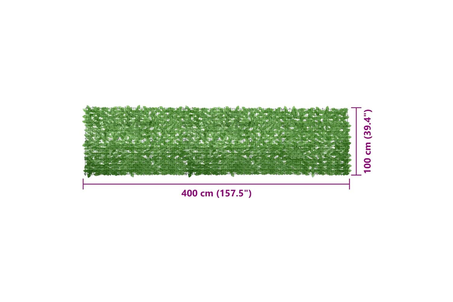 vidaXL 315500 Balcony Screen With Green Leaves 400x100cm-6