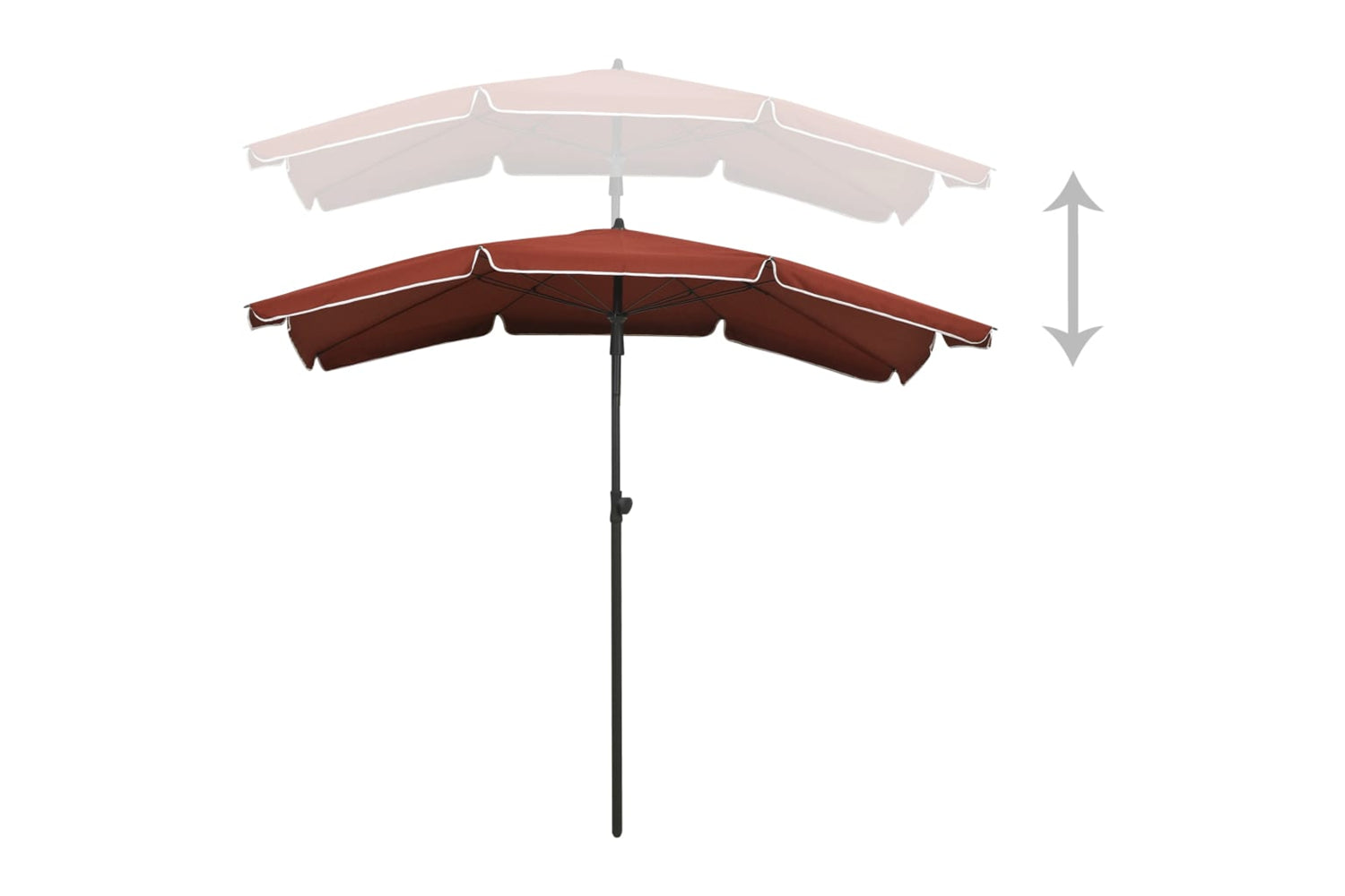 vidaXL 315556 Garden Parasol With Pole 200x130cm Terracotta-4