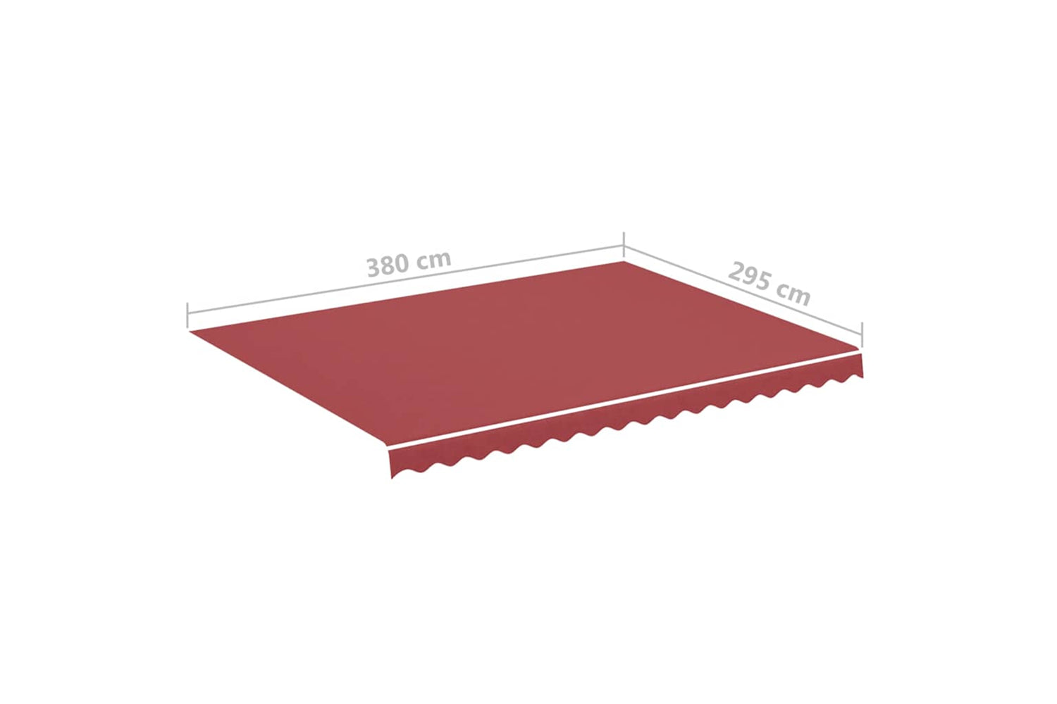 Vidaxl 311967 Replacement Fabric For Awning Burgundy Red 4x3 M-5