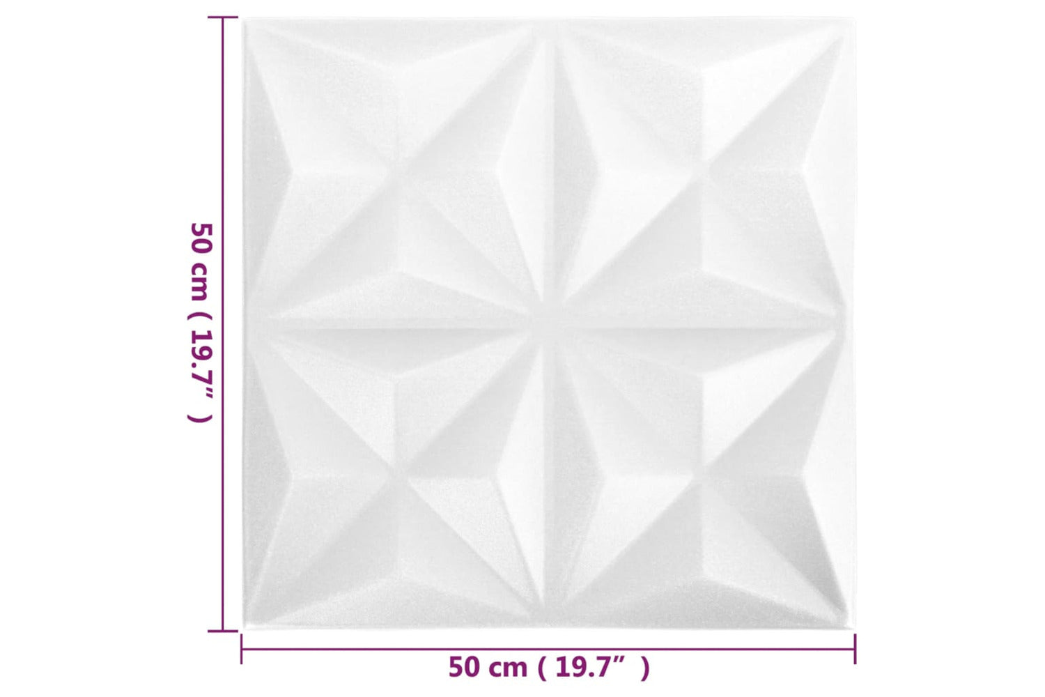 Vidaxl 3d Wall Panels 48 Pcs 50x50 Cm Origami White 12 MÂ²-6