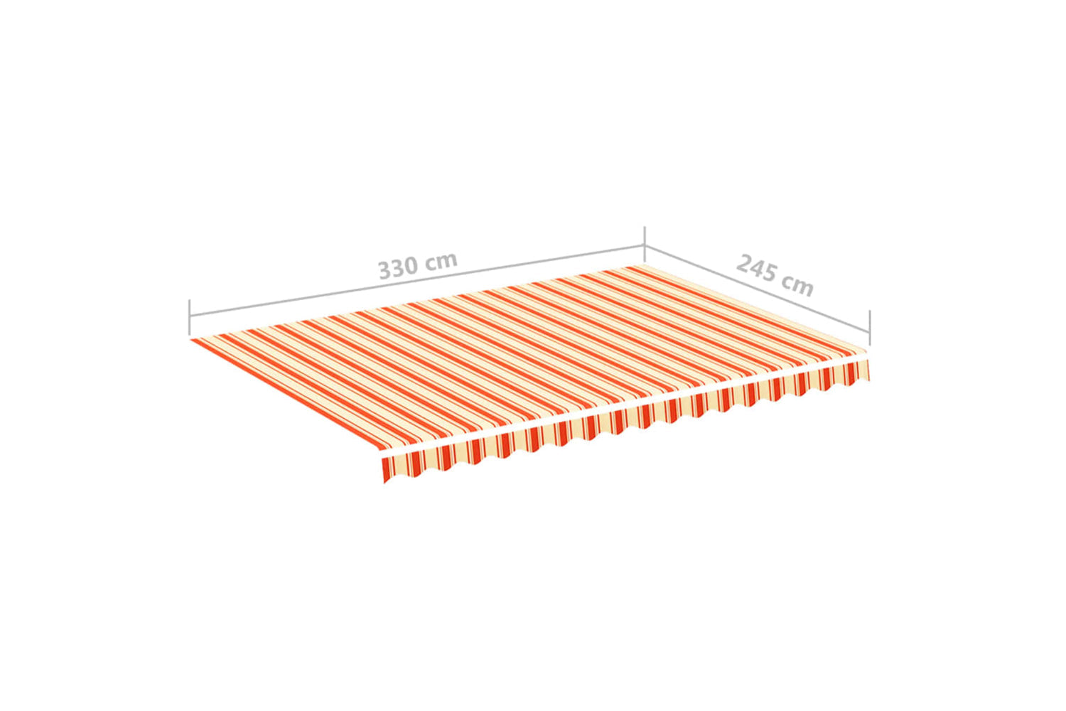 Vidaxl 312016 Replacement Fabric For Awning Yellow And Orange 3.5x2.5 M-5