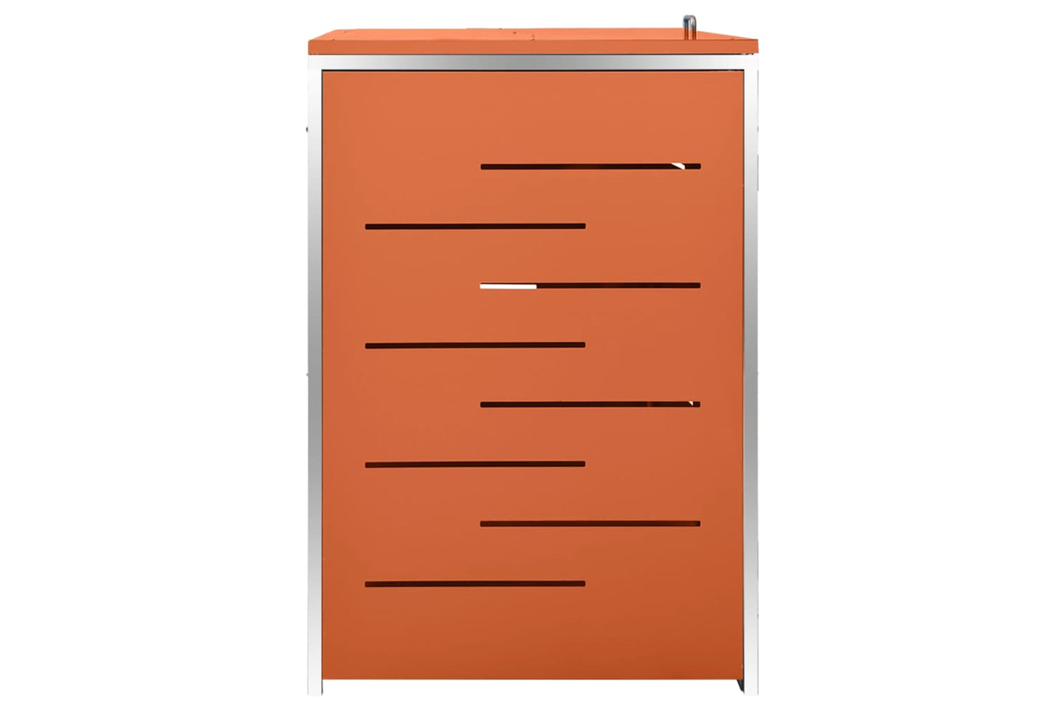 vidaXL Quadruple Wheelie Bin Shed 276.5x77.5x112.5cm Stainless Steel-5