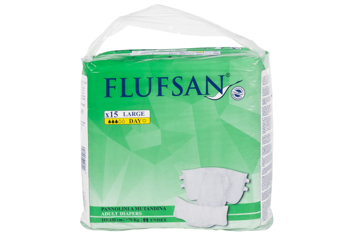 vidaXL 4008052 Flufsan Adult Diapers Disposable 15 Pcs Size L-2