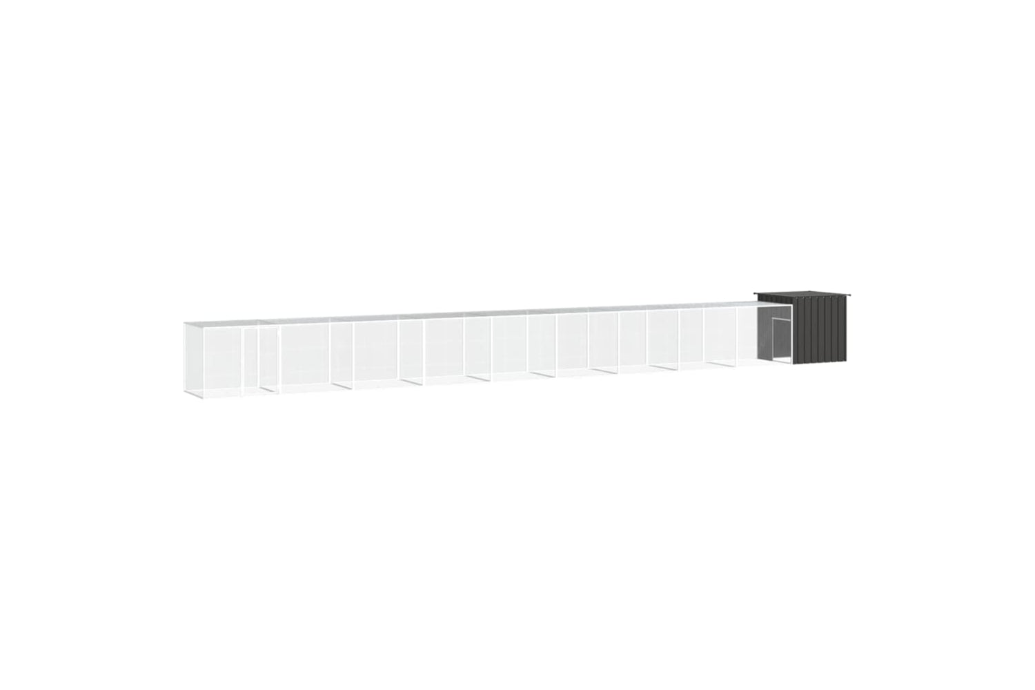 vidaXL 3106459 Chicken Cage Anthracite 1000x91x100cm Galvanised Steel