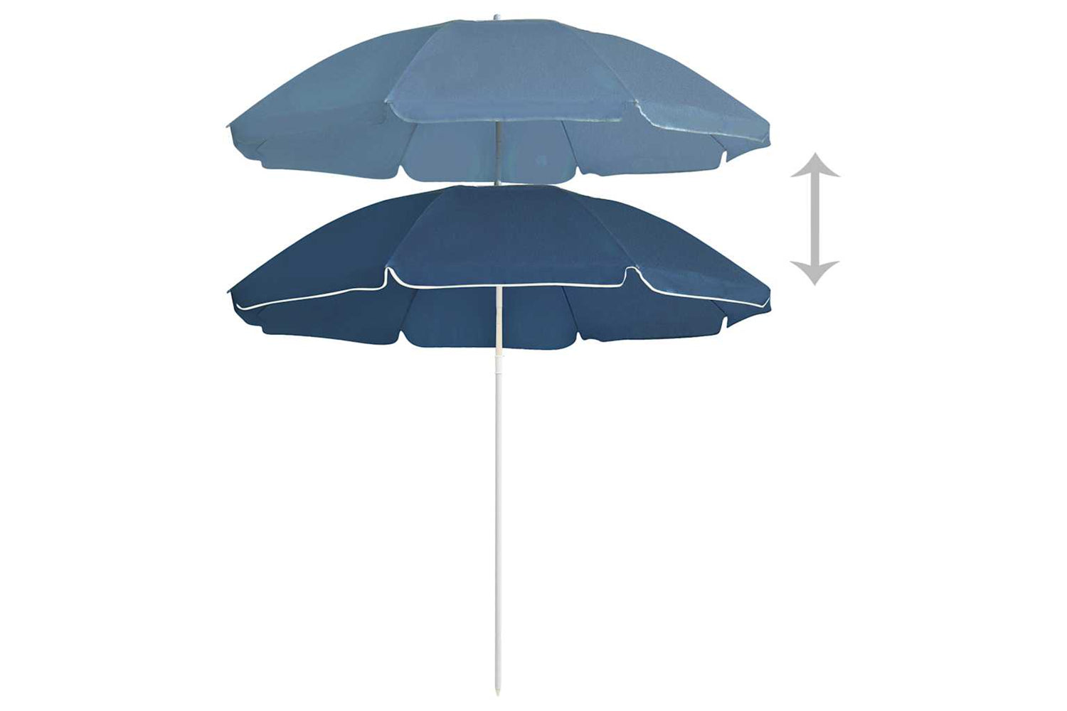 vidaXL 315541 Outdoor Parasol With Steel Pole Blue 180cm-2