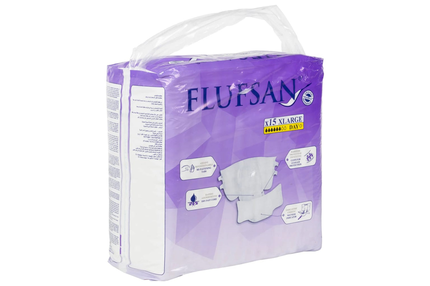 vidaXL 4008053 Flufsan Adult Diapers Disposable 15 Pcs Size Xl-6