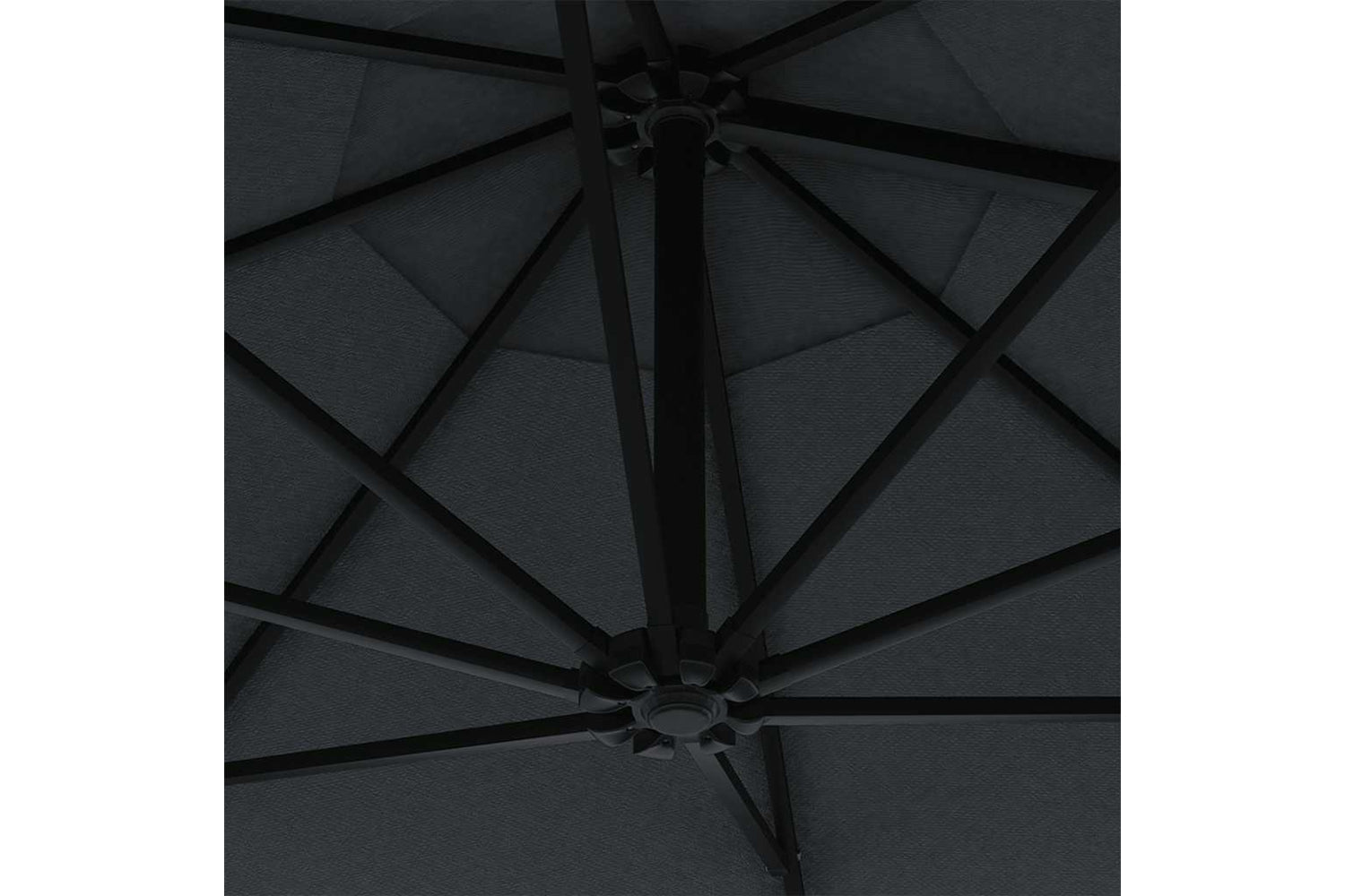 Vidaxl 312524 Wall-mounted Parasol With Leds And Metal Pole 300 Cm Anthracite-8